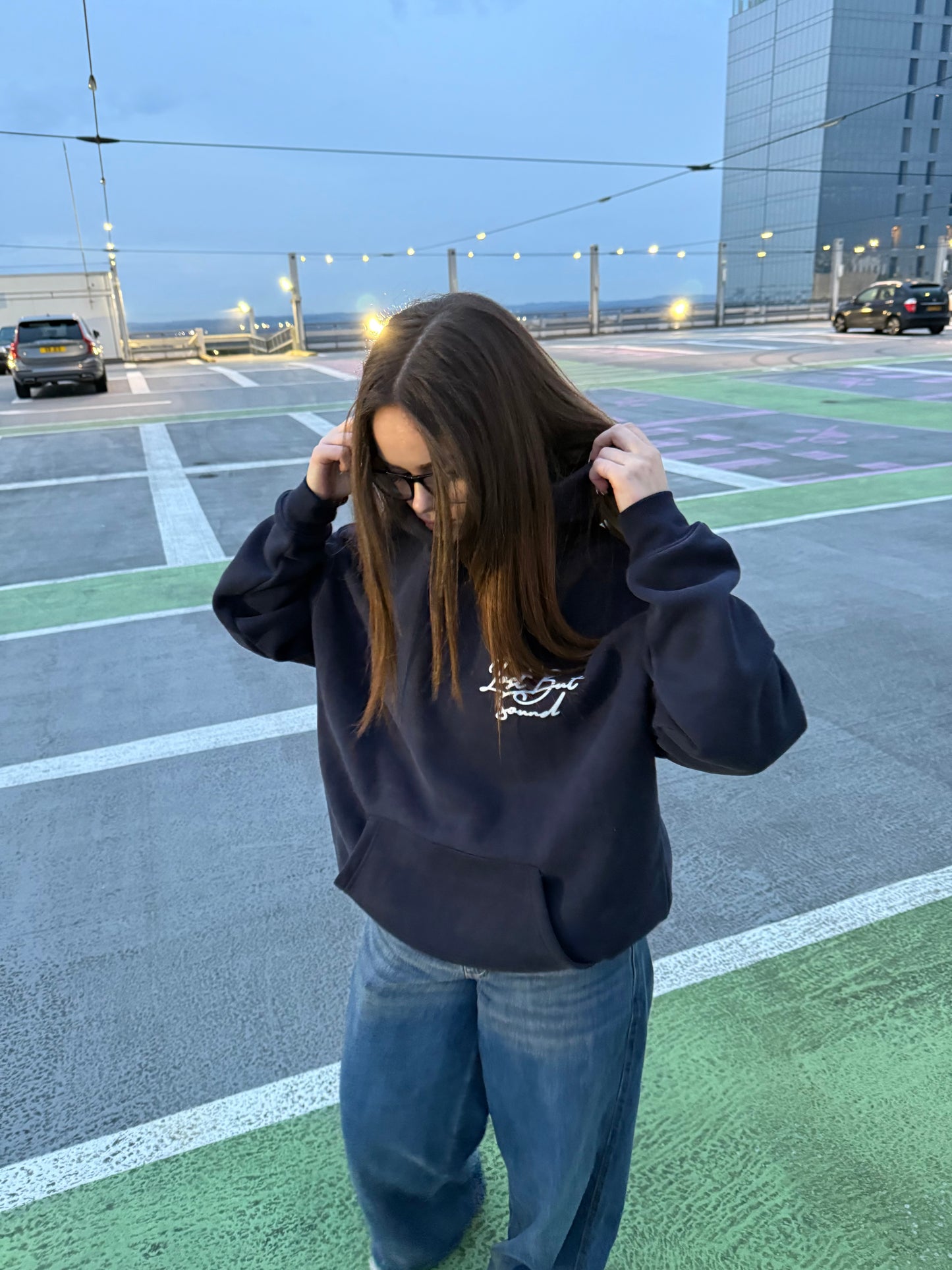 The Navy Boxy Hoodie