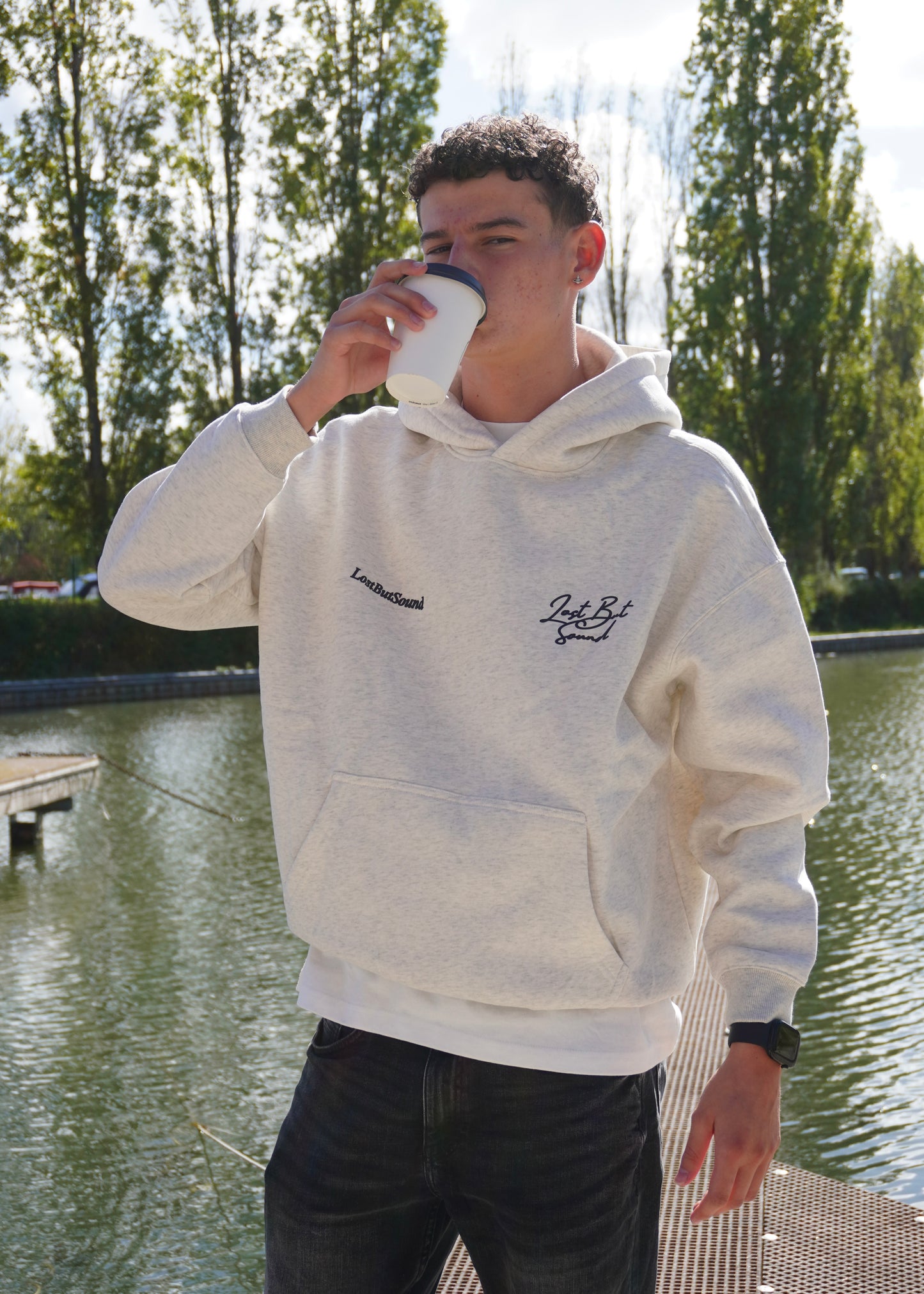 The Oat Marl Oversized Boxy Hoodie