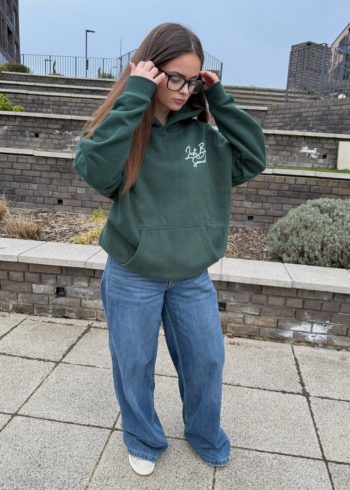 Forest Green Oversized Boxy Hoodie