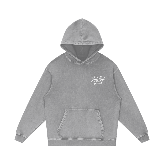 The Acid Wash Light Grey Boxy Hoodie