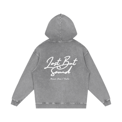 The Acid Wash Light Grey Boxy Hoodie